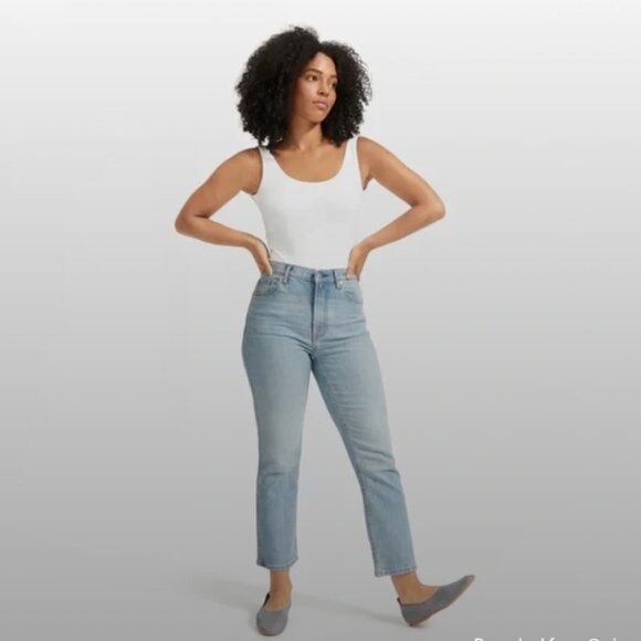 Everlane Denim - Everlane The Cheeky Jean Crop Size 26 Light Wash